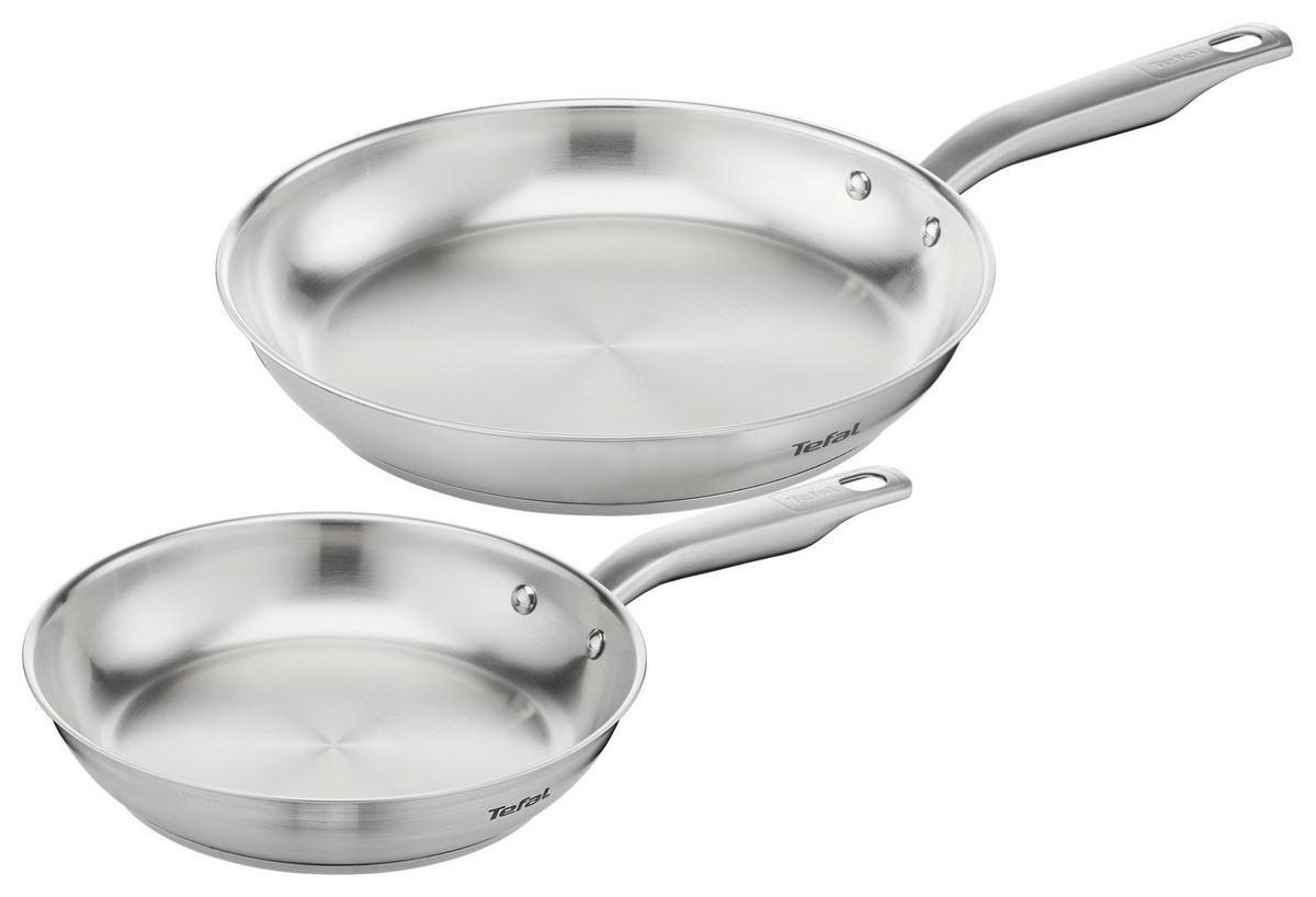 PFANNENSET VIRTUOSO Edelstahl 2-teilig  - Edelstahlfarben, Basics, Metall (49,5/32,5/9,0cm) - Tefal