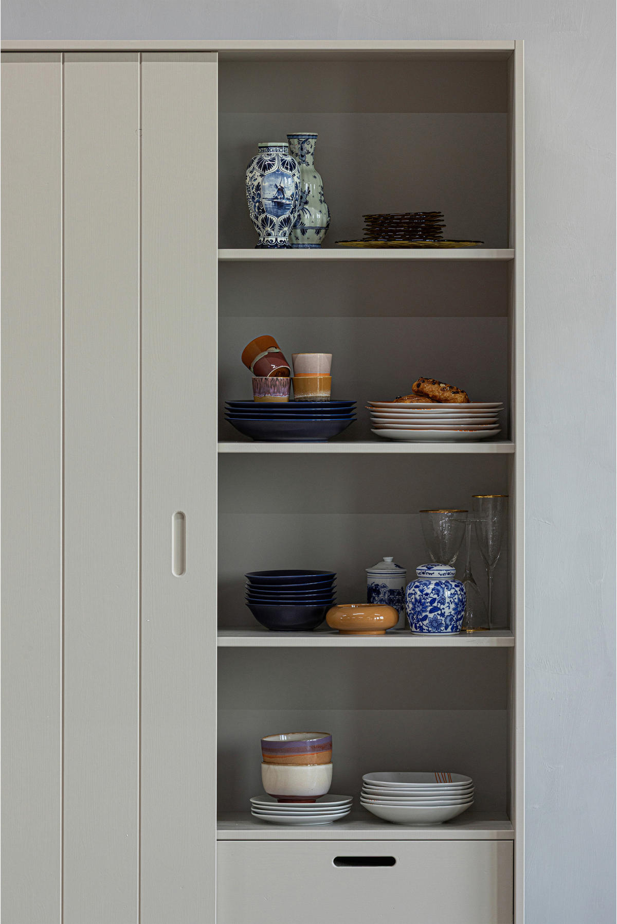 SCHIEBETÜRENSCHRANK 120/200/42 cm 1-türig  - Grau, Design, Holz (120/200/42cm) - Livetastic