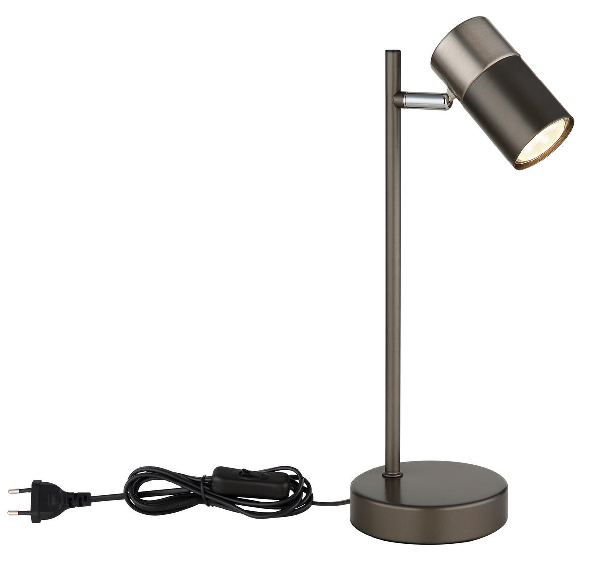 TISCHLEUCHTE Solin 13/12/35 cm  - Schwarzchrom/Schwarz, Design, Kunststoff/Metall (13/12/35cm) - Globo
