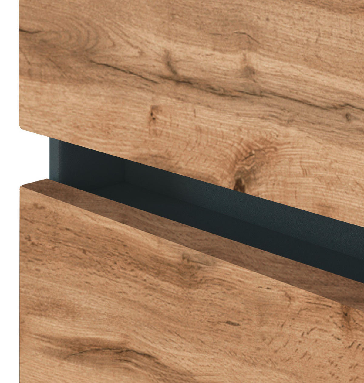 WASCHTISCHKOMBI 60 cm  - Eiche Wotan/Weiß, Design, Holzwerkstoff/Stein (60cm) - Held