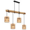 HÄNGELEUCHTE 85/15/120 cm   - Dunkelbraun/Schwarz, Design, Holz/Holzwerkstoff (85/15/120cm) - Globo