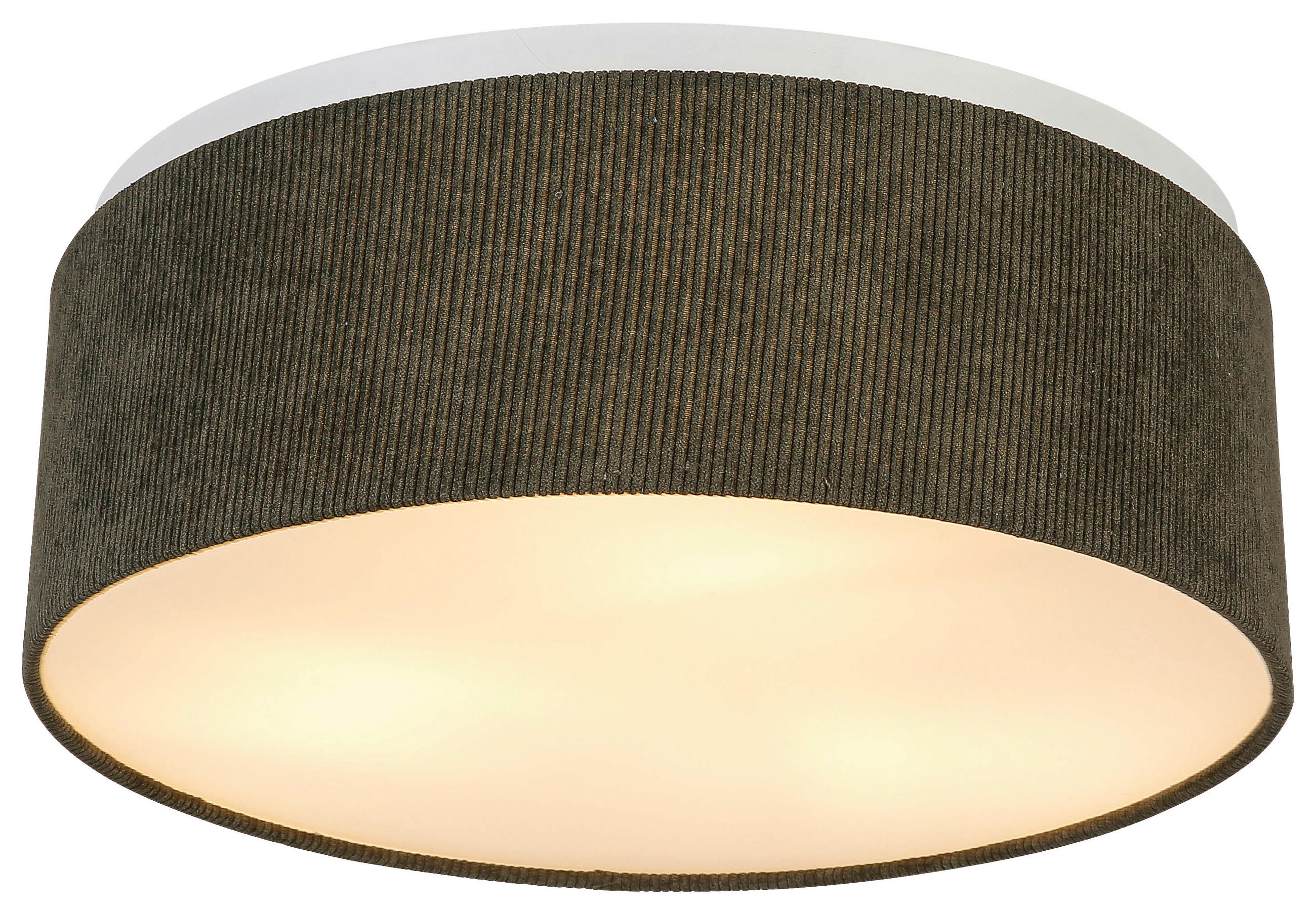 DECKENLEUCHTE  40/15 cm    - Olivgrün, Trend, Kunststoff/Textil (40/15cm) - Novel
