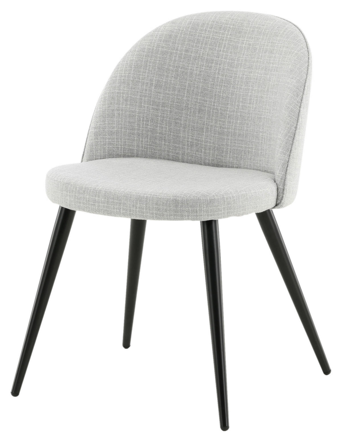 STOLSET 2 styck stål textilväv  - ljusgrå/svart, Design, metall/textil (50/77/48cm) - Livetastic