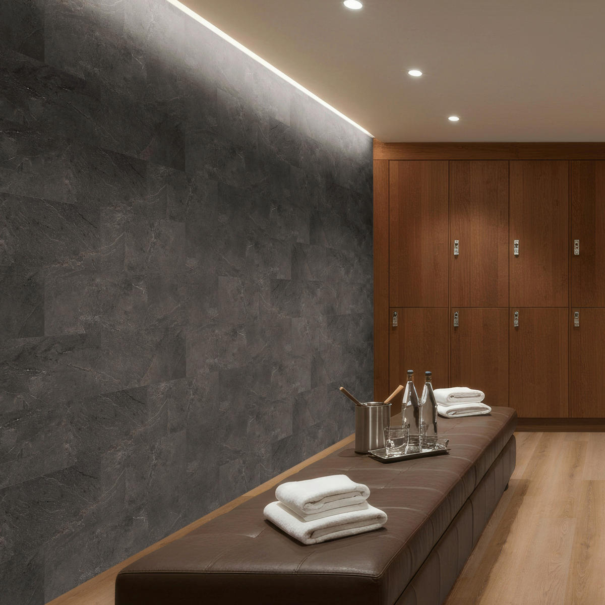 WANDPANEEL Revêt Design-Wandfliesen Anthrazit  - Anthrazit, MODERN, Kunststoff (60/30/0,37cm)