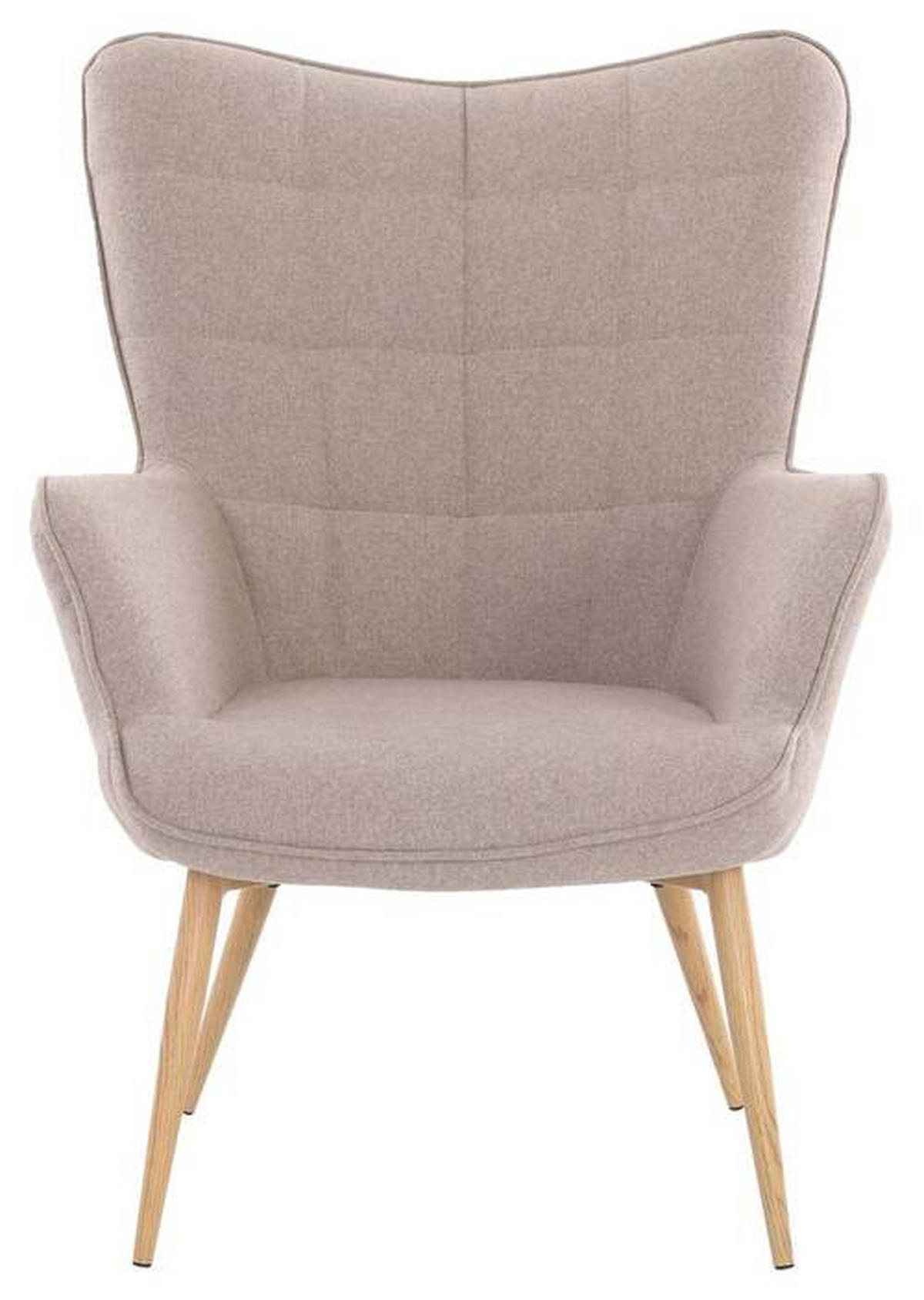 SESSEL in Webstoff Sandfarben, Beige  - Sandfarben/Eichefarben, MODERN, Holzwerkstoff/Textil (72/97/80cm) - MID.YOU