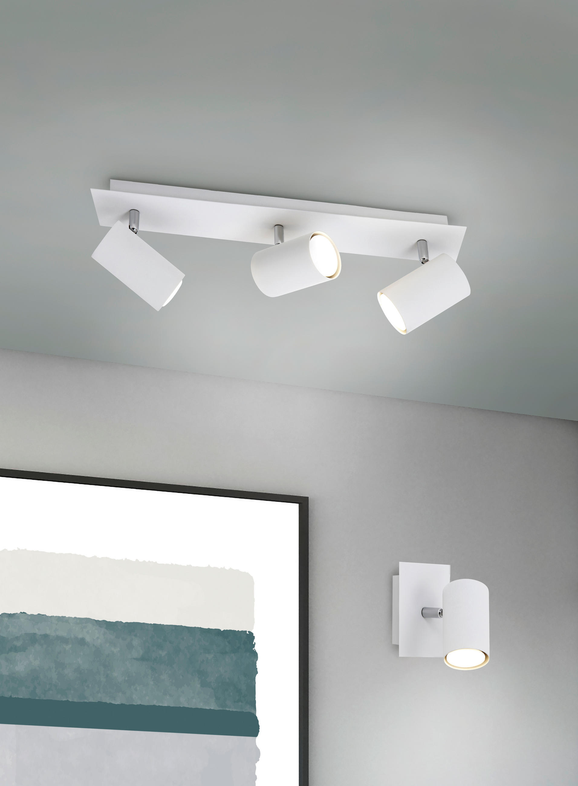 STRAHLER - Weiss, Basics, Metall (12/12/15cm) - Trio Leuchten