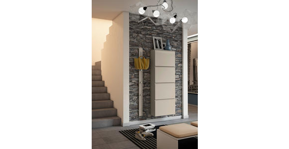 GARDEROBE 2-teilig  in 90/185/33 cm  - Taupe, Design, Glas/Holzwerkstoff (90/185/33cm) - Moderano