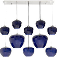 HÄNGELEUCHTE 60/160/110 cm   - Blau/Silberfarben, LIFESTYLE, Glas/Metall (60/160/110cm) - Kare-Design