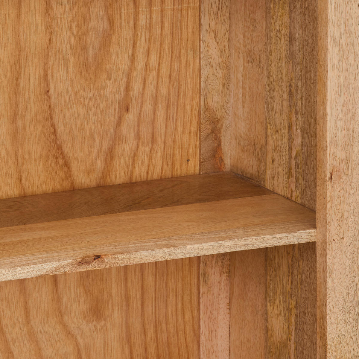 REGAL Mangoholz massiv Naturfarben, Hellbraun  - Hellbraun/Naturfarben, ROMANTIK / LANDHAUS, Holz (140/200/40cm) - MID.YOU