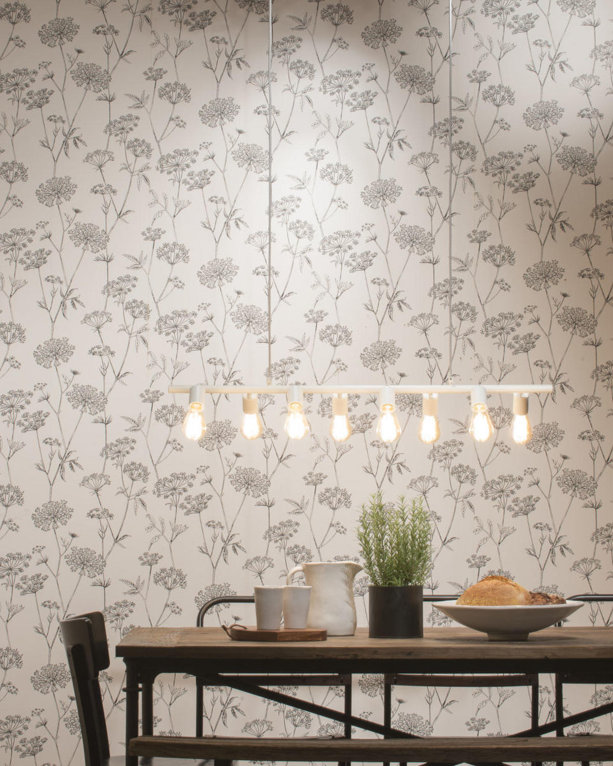 HÄNGELEUCHTE 105/28/28-175 cm  - Weiß, Design, Metall (105/28/28-175cm) - It's about Romi