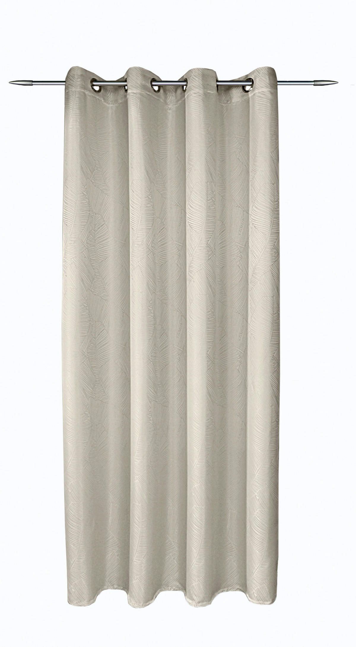 FERTIGVORHANG blickdicht  - Creme, Basics, Textil (135/245cm)