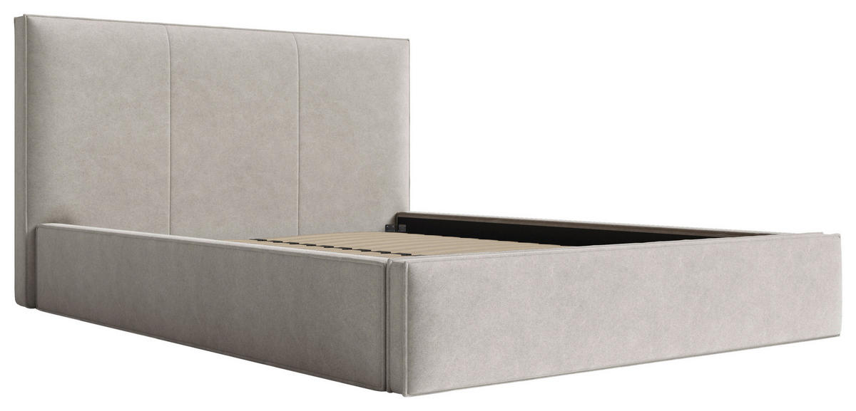 POLSTERBETT Lattenrost, Bettkasten 180/200 cm  in Silberfarben  - Silberfarben/Schwarz, Design, Holz/Textil (180/200cm) - Boxxx