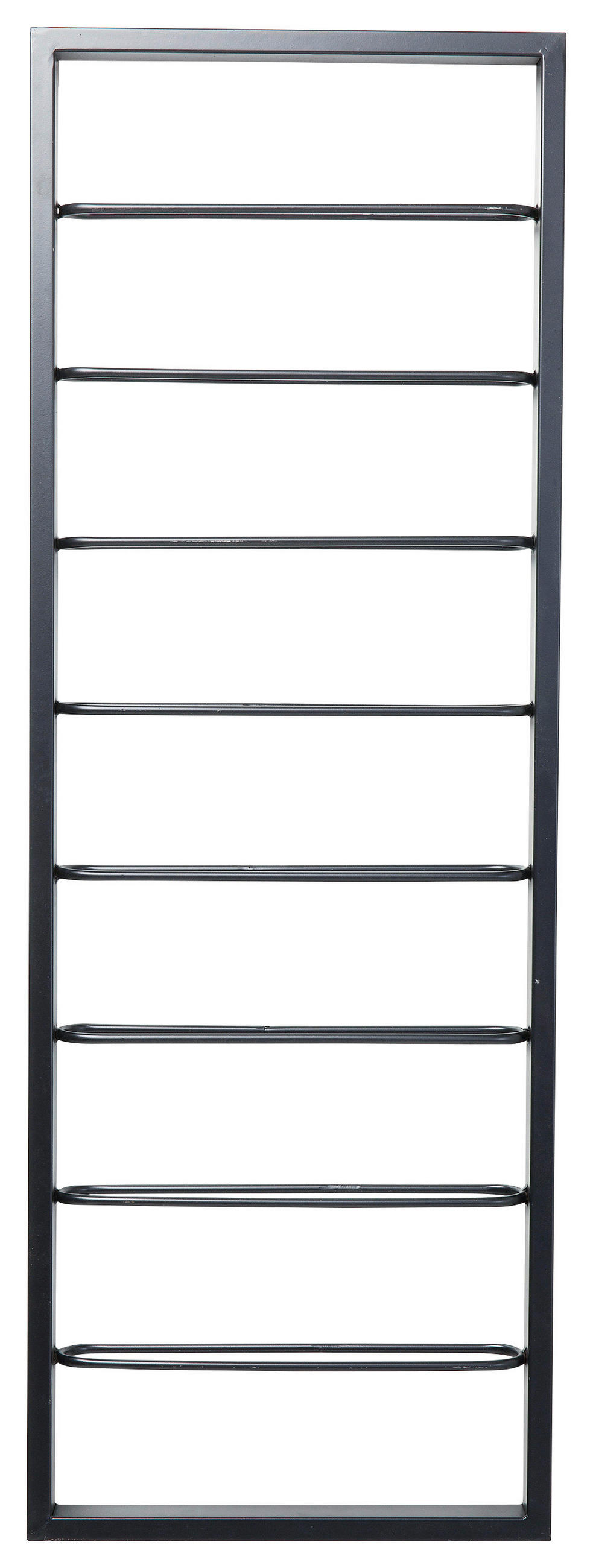 WEINREGAL 42/120/6 cm  - Schwarz, Design, Metall (42/120/6cm) - Kare-Design