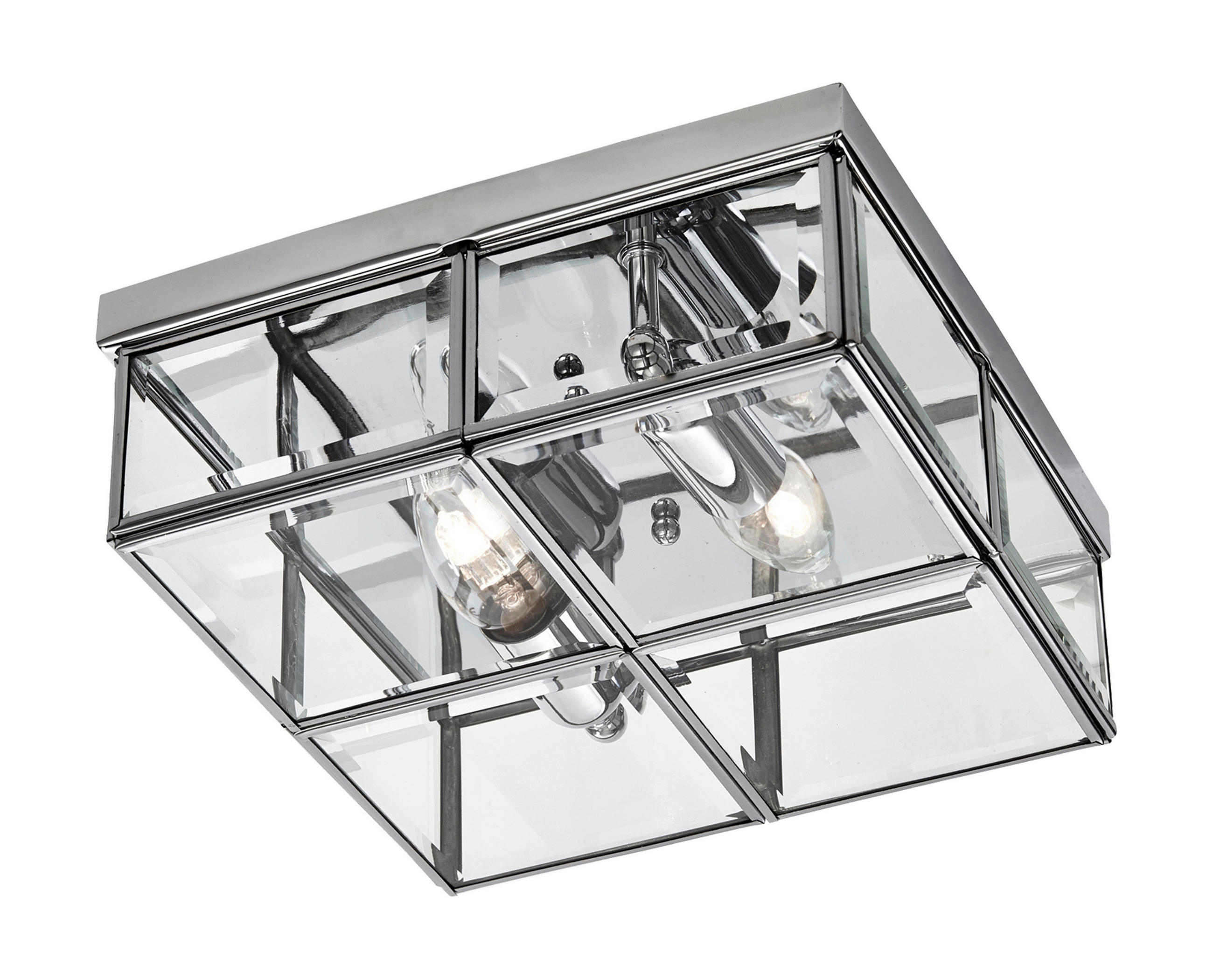 DECKENLEUCHTE     - Chromfarben, Basics, Glas (12/30/30cm)