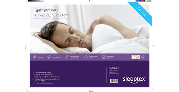 BETTENSET SLEEPTEX 140/200 cm  - Weiß, Basics, Textil (140/200cm) - Sleeptex