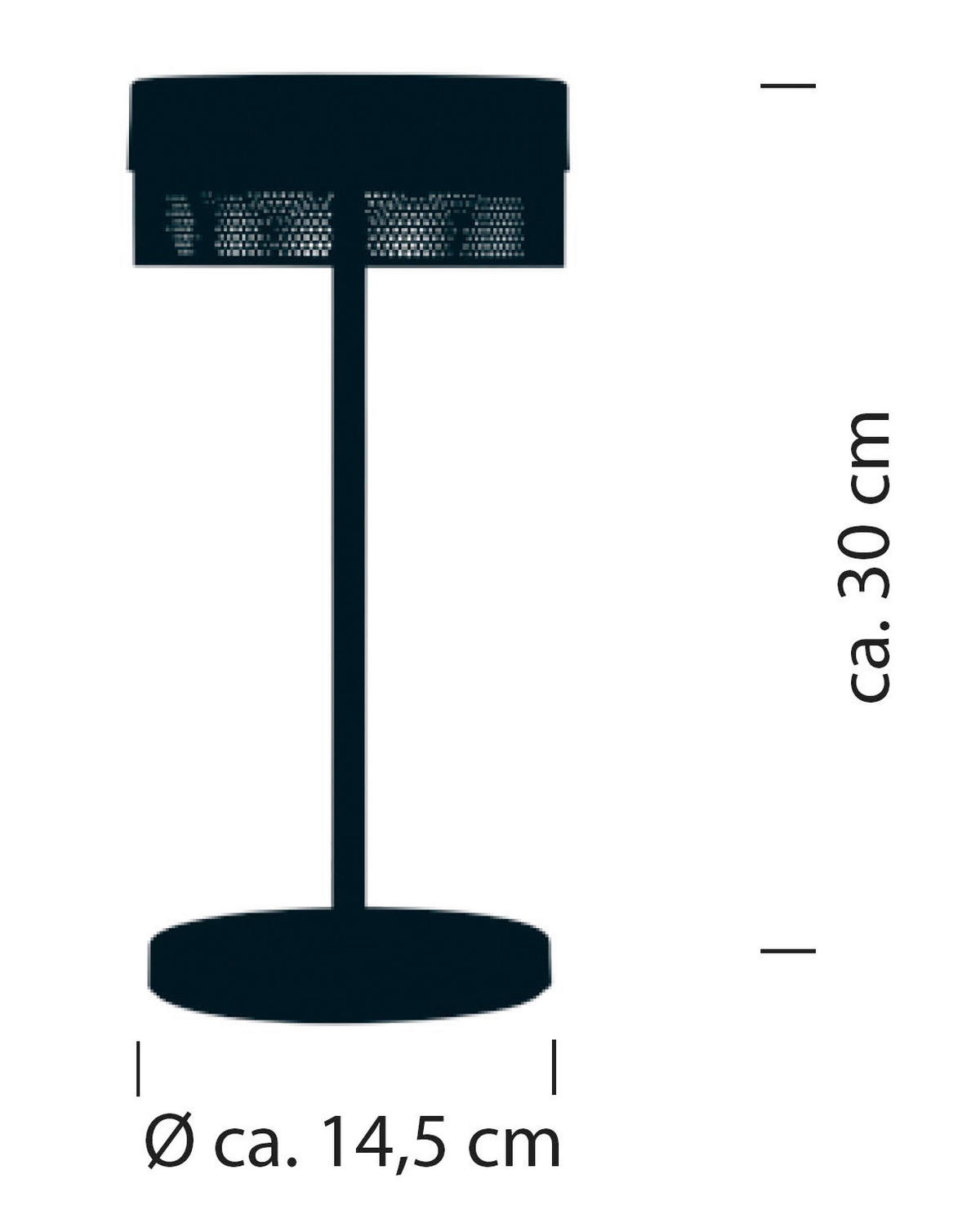 NAMIZNA SVETILKA ZA POLNJENJE  Mesh      14,5/30 cm       - zlate barve/črna, Trend, kovina (14,5/30cm)