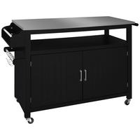 KÜCHENINSEL   in Schwarz, Edelstahlfarben  - Edelstahlfarben/Silberfarben, Basics, Holzwerkstoff/Metall (110/127/89/53cm) - MID.YOU