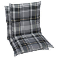 SESSELAUFLAGENSET Karo  - Grau, Basics, Textil (50/6/100cm)