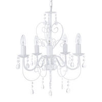 KRONLEUCHTER 44/150 cm    - Weiss, Lifestyle, Kunststoff/Metall (44/150cm) - Globo