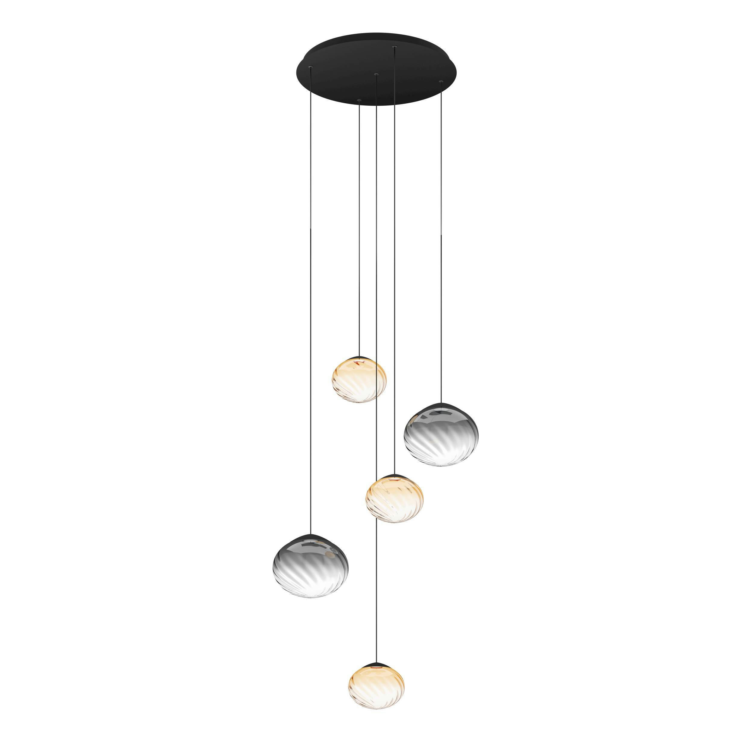 LED-HÄNGELEUCHTE 68/180 cm  - Klar/Schwarz, Design, Glas/Metall (68/180cm)
