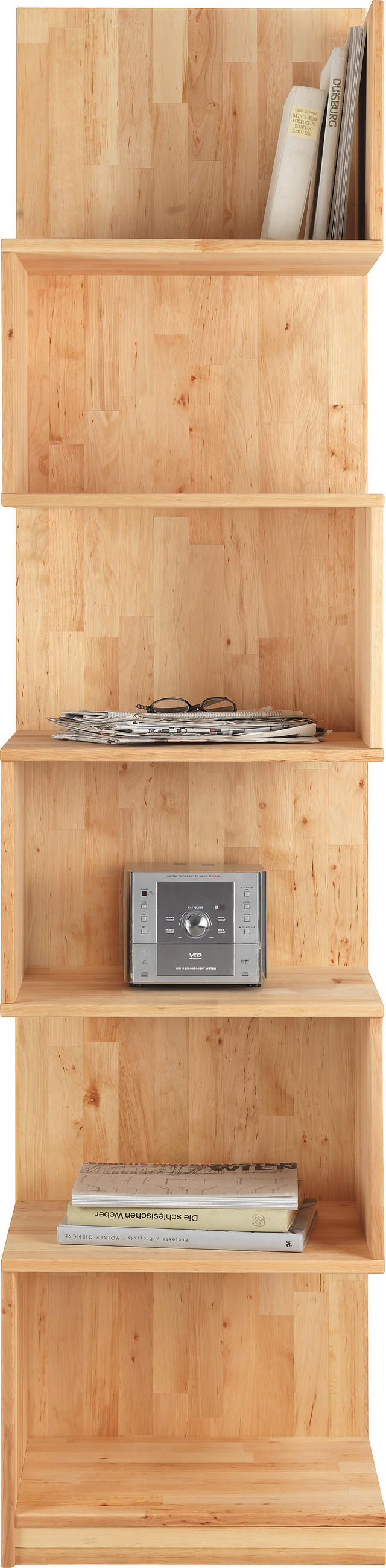 REGAL  50/212/39 cm Erlefarben  - Erlefarben, Natur, Holz (50/212/39cm) - Linea Natura