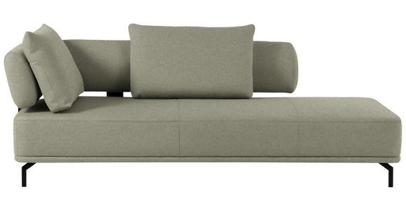 RÉCAMIERE Palio in Flachgewebe Grün  - Schwarz/Grün, Design, Textil/Metall (227/89/101cm) - Dieter Knoll