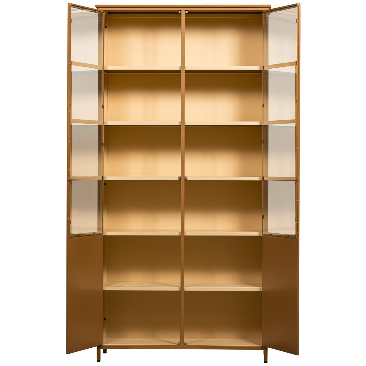 VITRINE  in Honig  - Honig, Design, Glas/Metall (96/200/40cm) - Livetastic