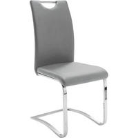 SCHWINGSTUHL  in Lederlook  - Grau, Design, Textil/Metall (43/100/57cm) - Carryhome