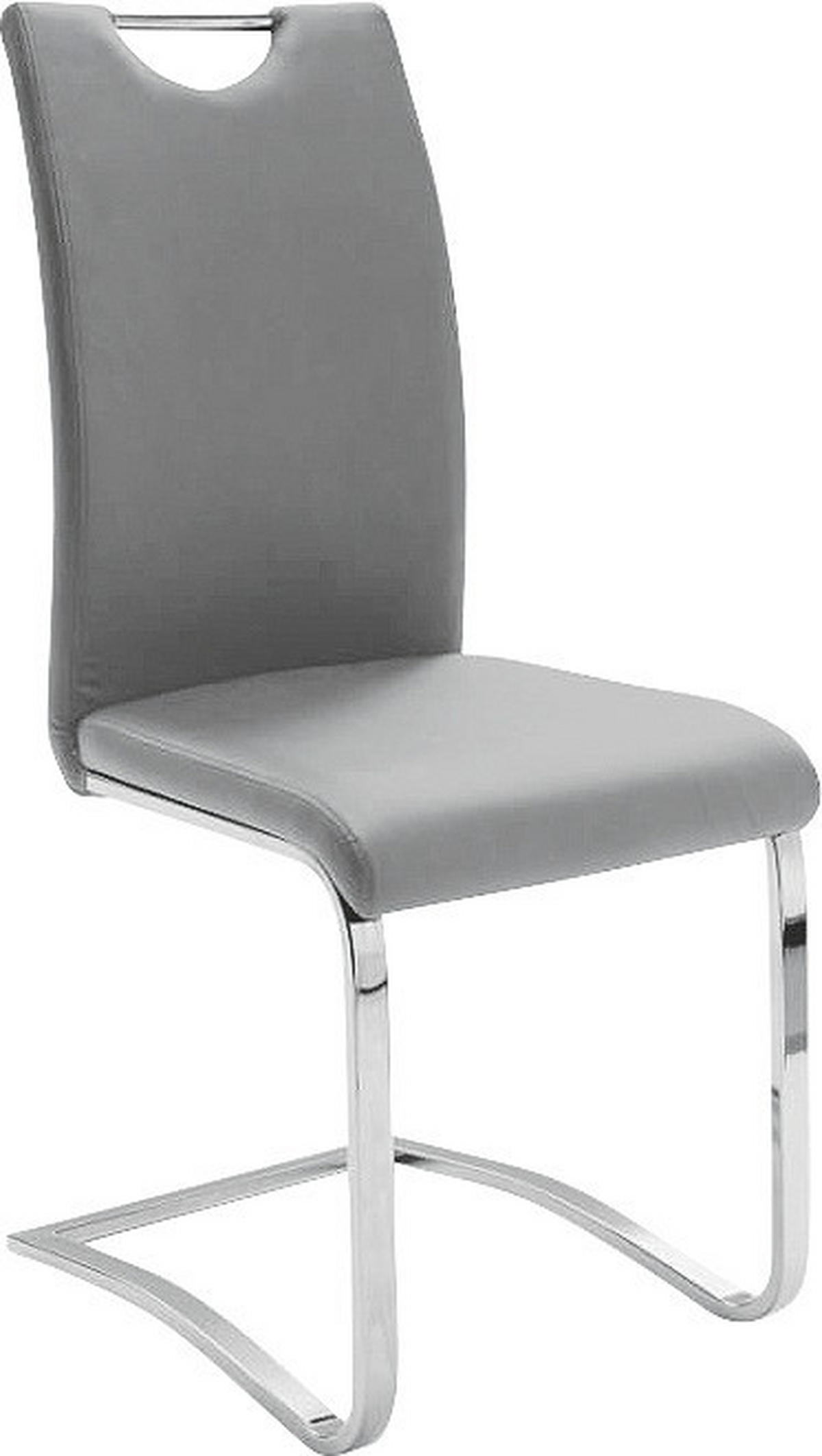 SCHWINGSTUHL  in Lederlook  - Grau, Design, Textil/Metall (43/100/57cm) - Carryhome