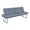 SITZBANK in Metall, Textil Anthrazit, Blau, Schwarz  - Blau/Anthrazit, Design, Textil/Metall (208/91/72cm) - Dieter Knoll