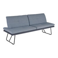 SITZBANK in Metall, Textil Anthrazit, Blau, Schwarz  - Blau/Anthrazit, Design, Textil/Metall (208/91/72cm) - Dieter Knoll