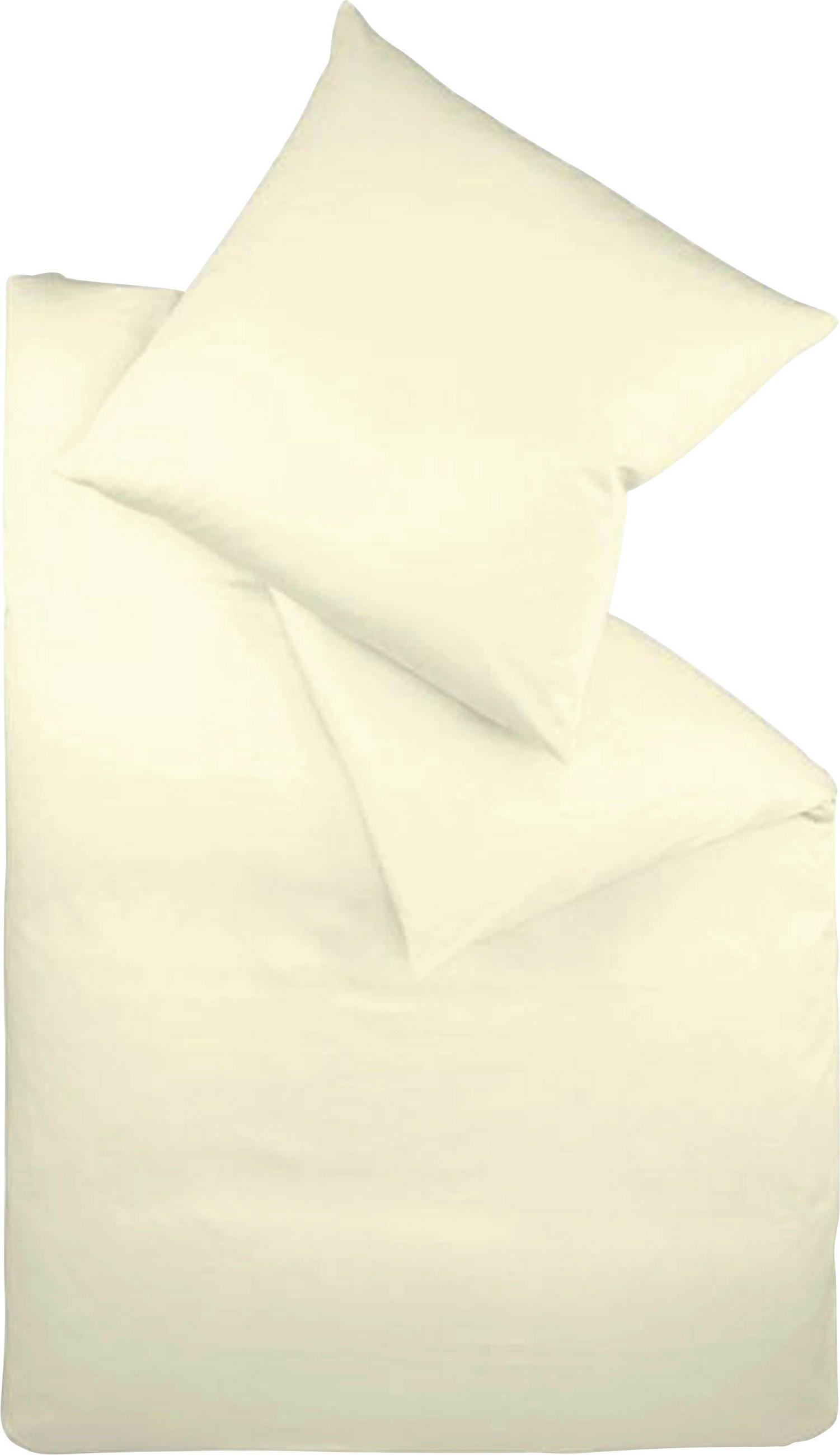 BETTWÄSCHE Makosatin 155/220 cm  - Creme, Basics, Textil (155/220cm) - Fleuresse