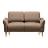 2-SITZER-SOFA in Webstoff Braun  - Eichefarben/Creme, Modern, Holz/Textil (150/85/92cm) - MID.YOU