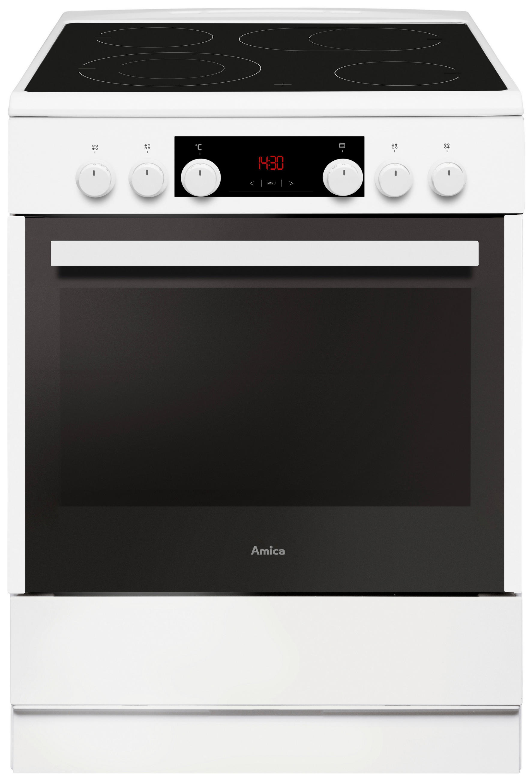 HERD SHC 914 100 W  - Schwarz/Weiß, Basics, Glas/Metall (62,5/98,5/71,0cm) - Amica