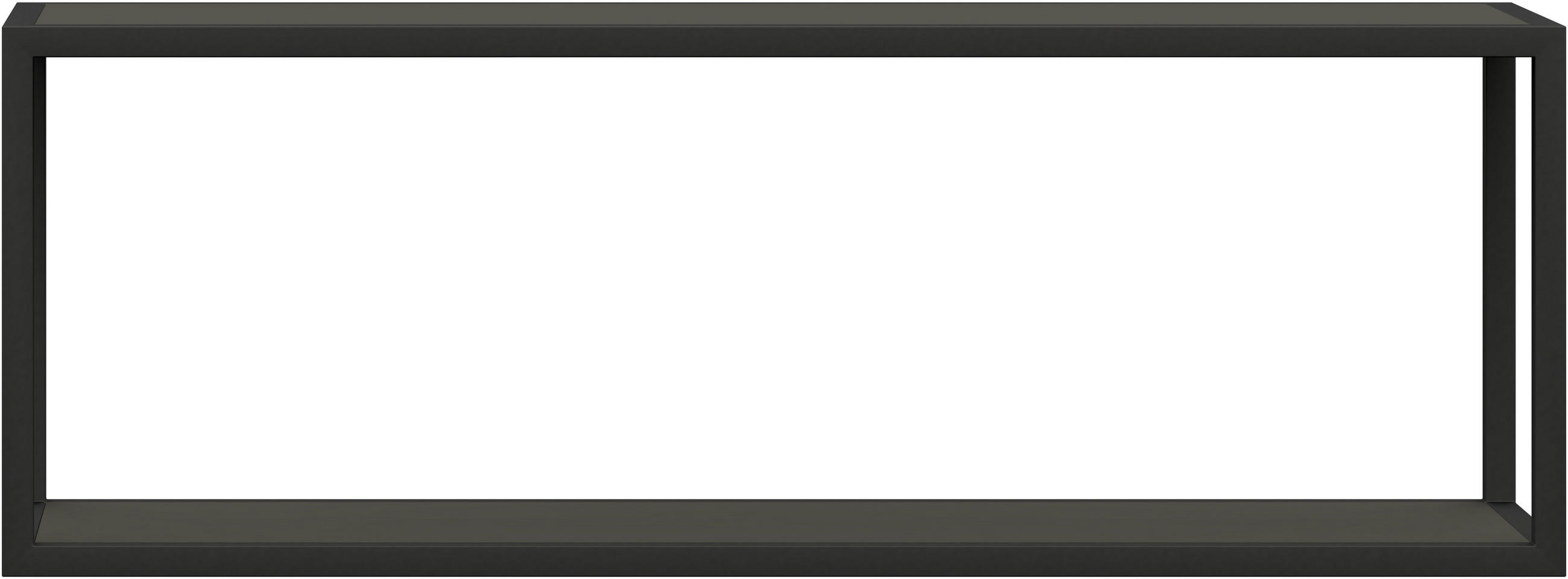 WANDREGAL Anthrazit, Graphitfarben  - Anthrazit/Graphitfarben, Design, Holzwerkstoff/Metall (100/35,2/29cm) - Cantus