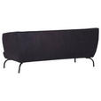 3-SITZER-SOFA Mikrofaser Anthrazit, Braun  - Anthrazit/Schwarz, KONVENTIONELL, Textil/Metall (185/79/85cm) - Carryhome