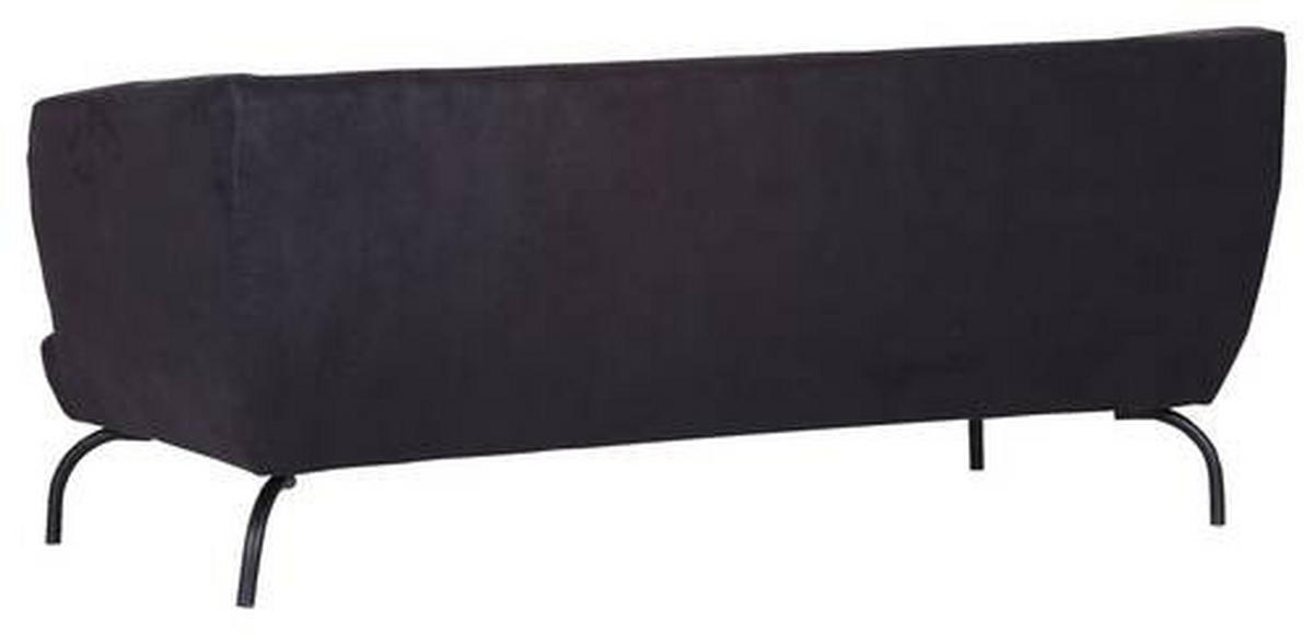 3-SITZER-SOFA in Mikrofaser Anthrazit, Braun  - Anthrazit/Schwarz, Konventionell, Textil/Metall (185/79/85cm) - Carryhome