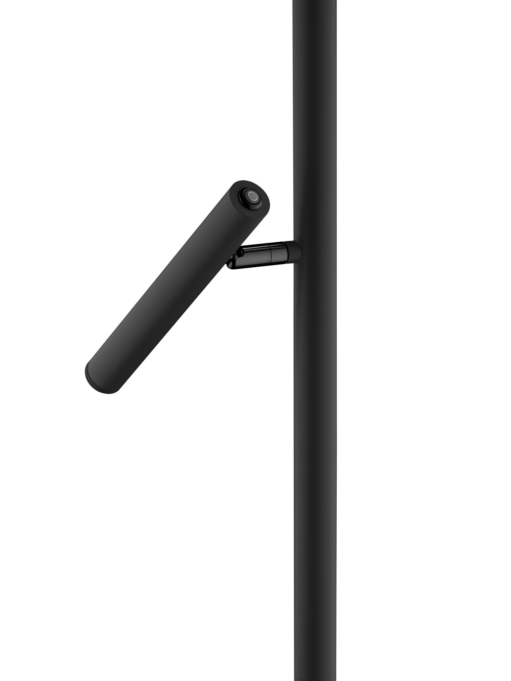 LED-STEHLEUCHTE 20/163 cm    - Schwarz/Weiß, Design, Kunststoff/Metall (20/163cm)