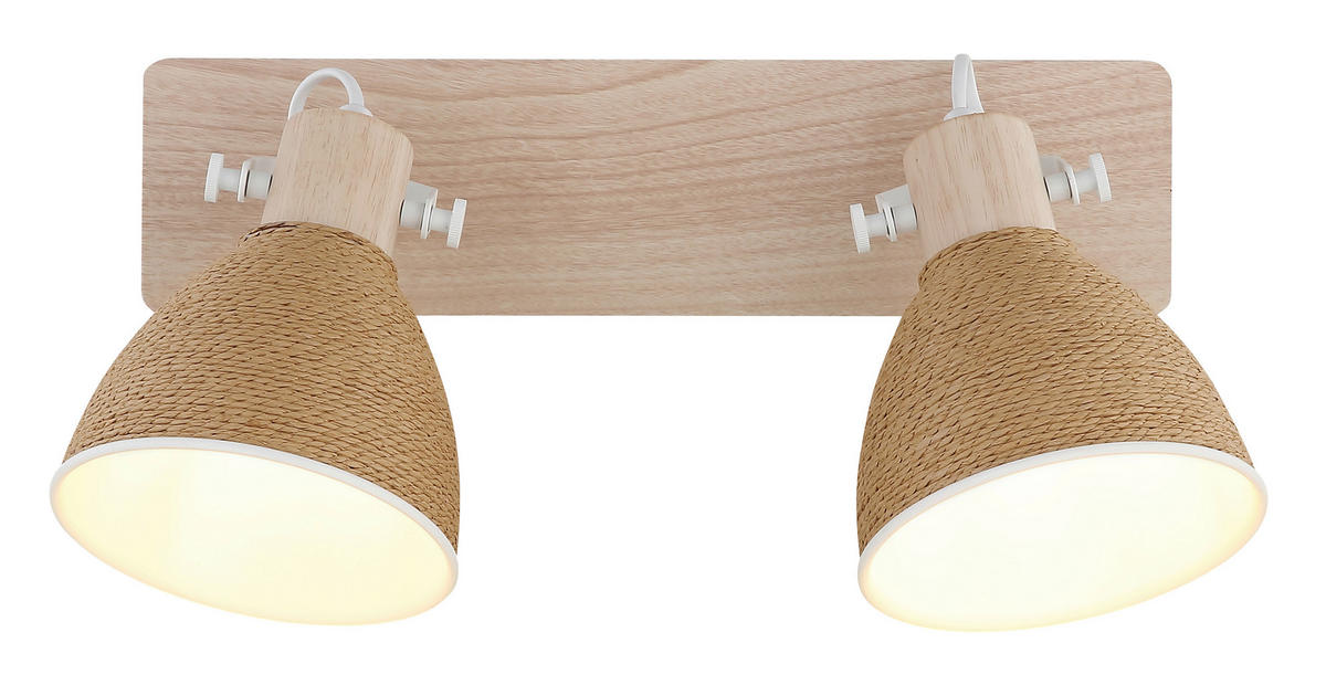 STRAHLER Lyndon 39/17,5/19 cm  - Braun/Weiß, Natur, Holz/Papier (39/17,5/19cm) - Globo