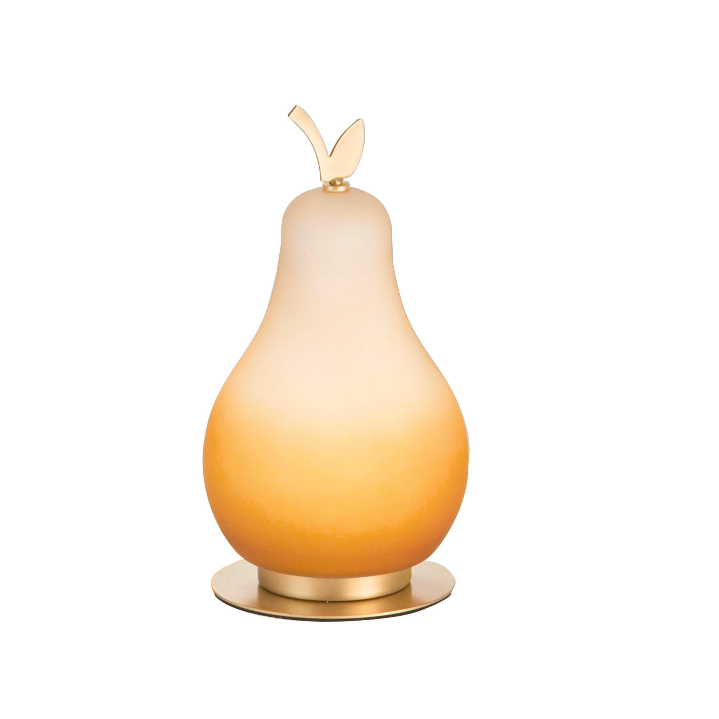LED-TISCHLEUCHTE 12/23 cm   - Messingfarben/Orange, Design, Glas/Metall (12/23cm) - Fabas Luce