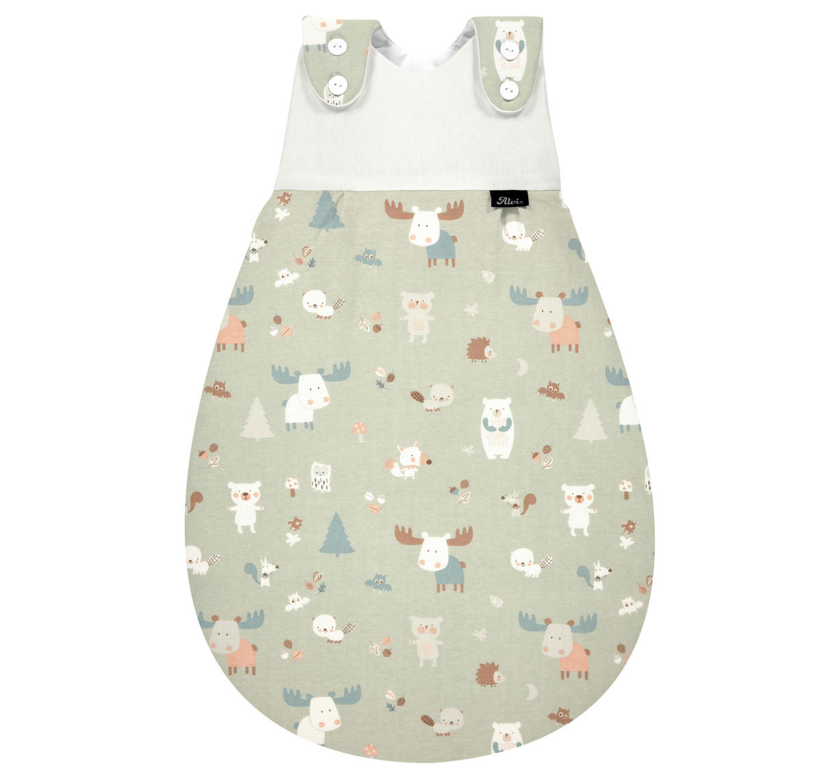 BABYSCHLAFSACKSET Baby-Mäxchen    50/56   - Weiß/Grün, Basics, Textil (50/56null) - Alvi