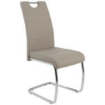 SCHWINGSTUHL  Lederauswahl, mit Griff Lederlook  - Chromfarben/Weiß, Design, Textil/Metall (43/98/59cm) - Carryhome