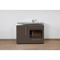 MINIKÜCHE  120/89/60 cm  in Mokka  - Edelstahlfarben/Mokka, Basics, Metall (120/89/60cm)