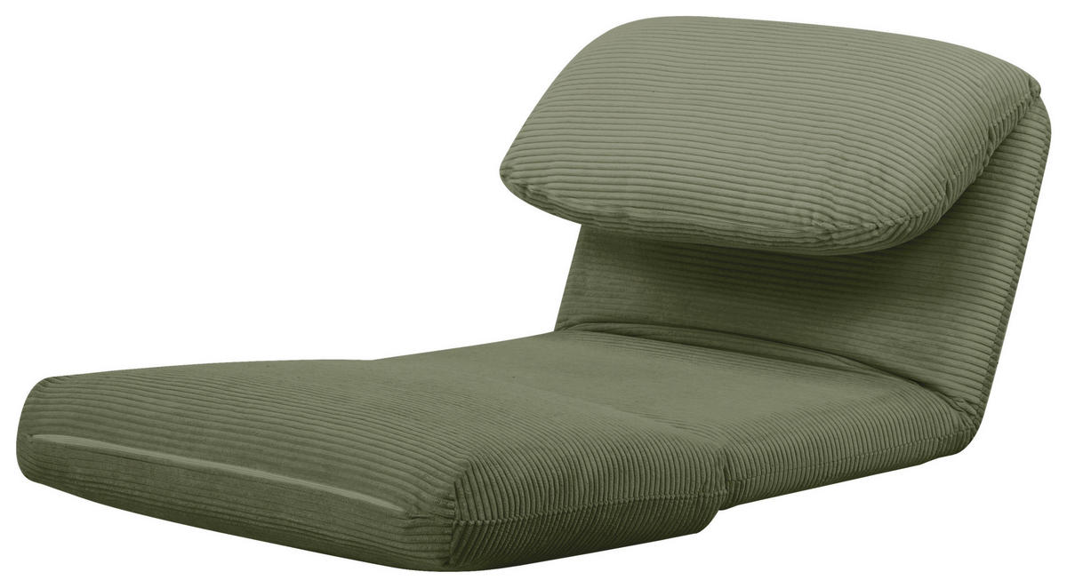 SCHLAFSESSEL Cord Olivgrün    - Olivgrün, Design, Textil/Metall (82/58/78cm) - Livetastic