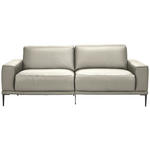 2,5-SITZER in Leder Cappuccino  - Schwarz/Cappuccino, Design, Leder/Metall (200/102/92cm) - Johann Jakob