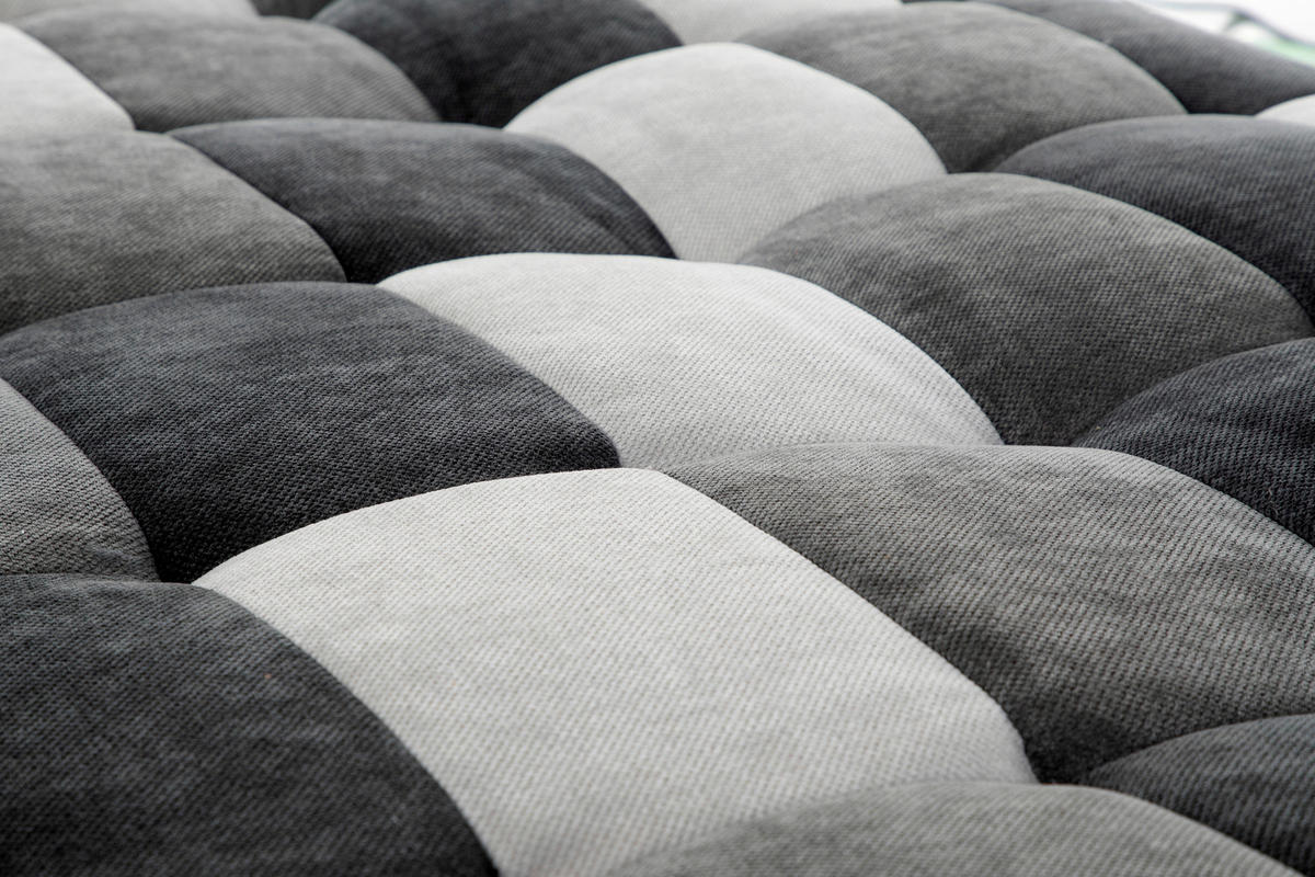SCHLAFSOFA Chenille Grau, Schwarz, Weiß  - Schwarz/Naturfarben, Design, Holz/Textil (180/77/91cm) - MID.YOU