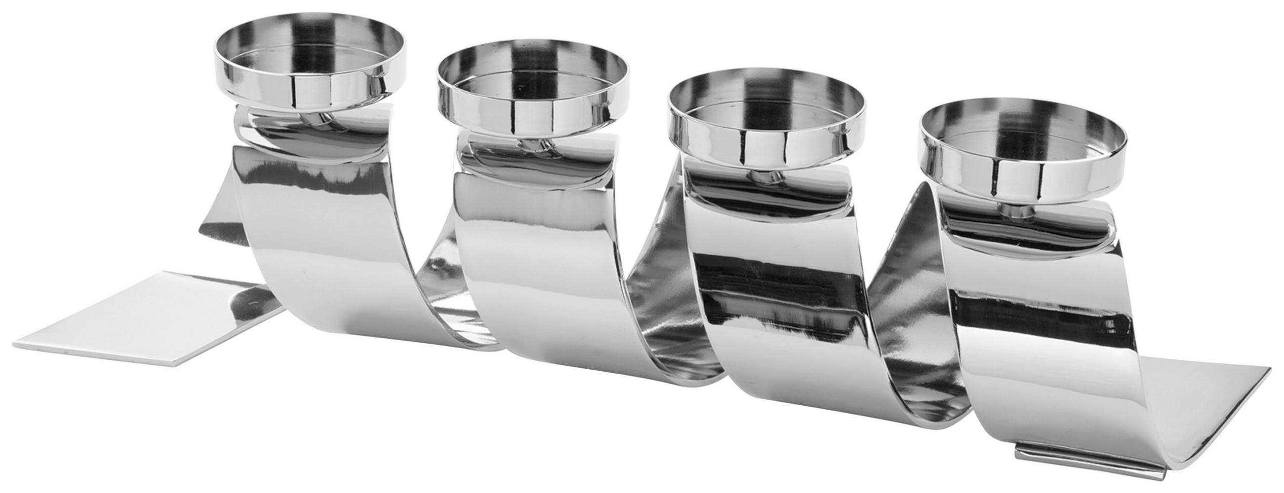 KERZENHALTER - Nickelfarben, Basics, Metall (10/56/14cm) - Fink