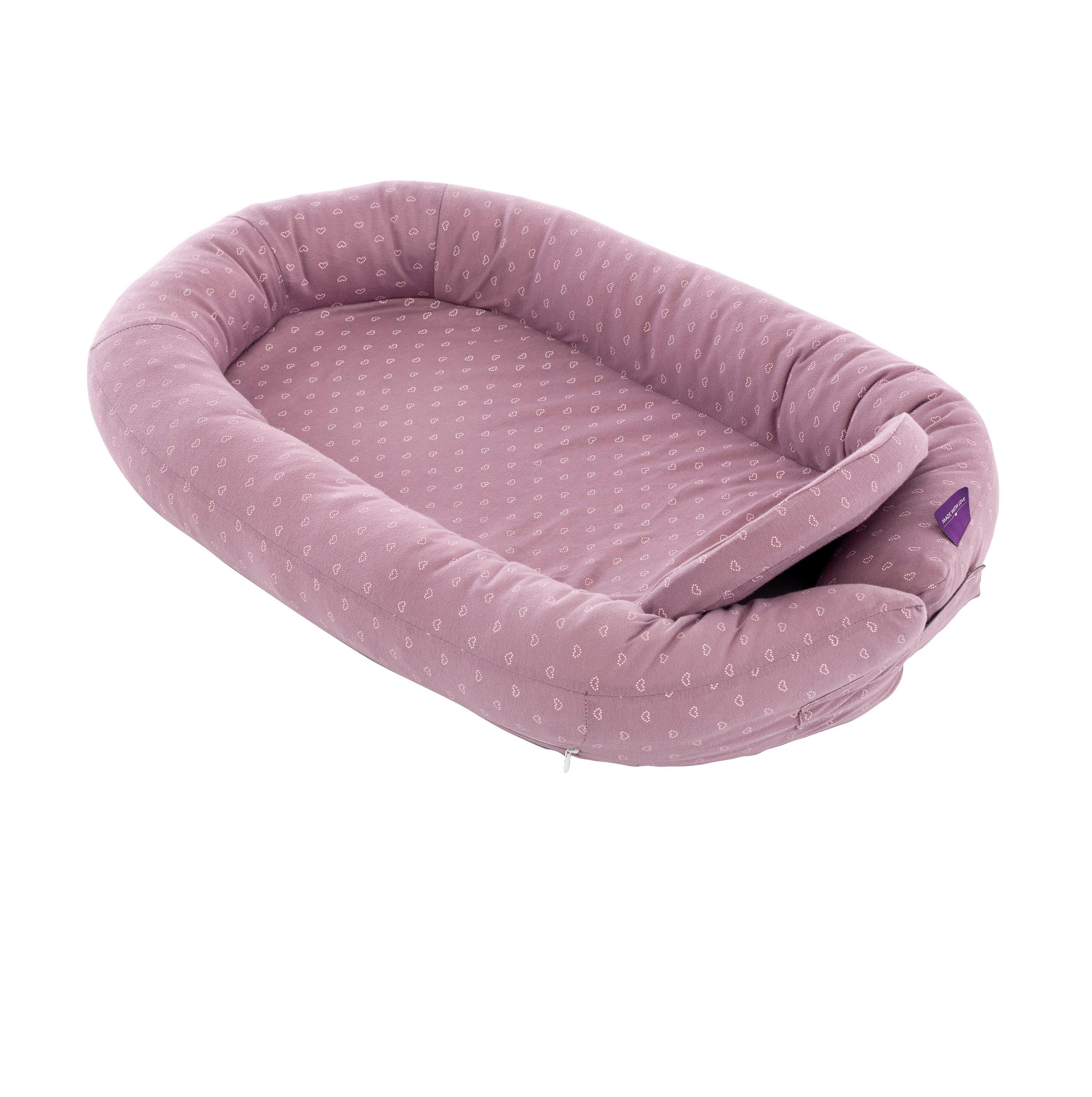 KUSCHELNEST Home Comfort  76/52/8 cm   - Violett/Altrosa, Basics, Textil (76/52/8cm) - Träumeland