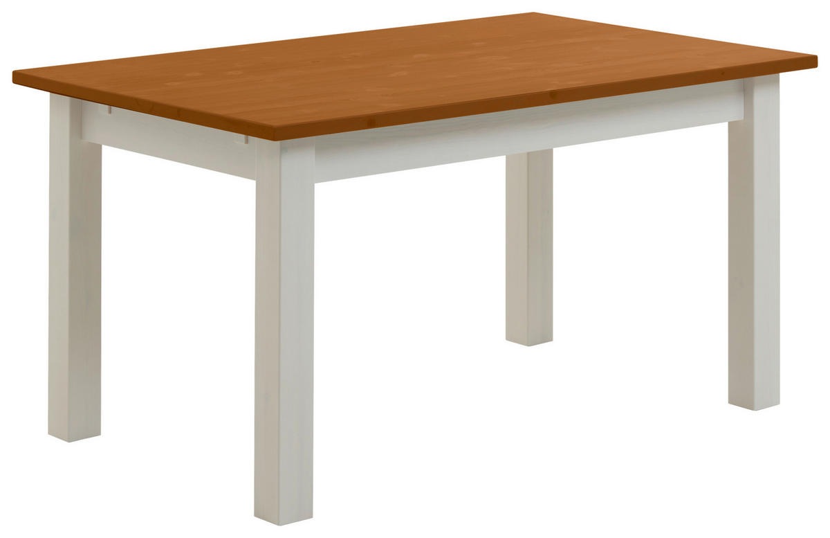 ESSTISCH in Holz 120/78/78 cm  - Bernsteinfarben/Weiß, ROMANTIK / LANDHAUS, Holz (120/78/78cm) - Boxxx