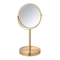SCHMINKSPIEGEL  - Goldfarben, Basics, Glas/Metall (18,5/35/15cm) - Wenko